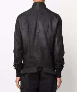 ( Nouvelle Collection ) Rick Owens Veste Bomber à Col Cheminée 09 BLACK -Rick Owens Soldes 17762464 37618322 600