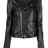 ( Nouvelle Collection ) Rick Owens 09 BLACK Veste De Moto En Cuir Femme -Rick Owens Soldes 17762465 37407835 600