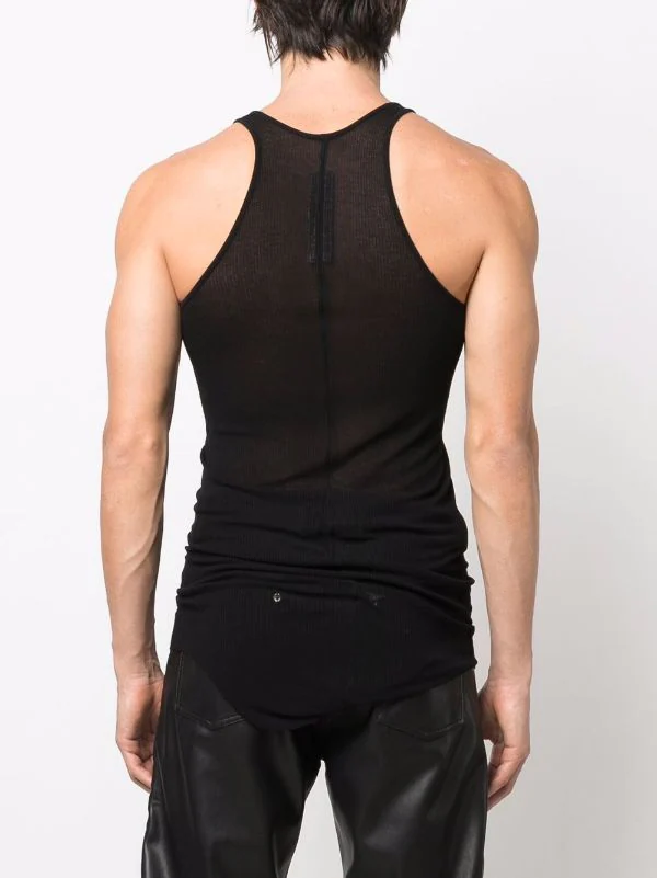 ( Nouvelle Collection ) Rick Owens Débardeur En Maille Nervurée 09 BLACK 6 ( Nouvelle Collection ) Rick Owens Débardeur En Maille Nervurée 09 BLACK – Image 4