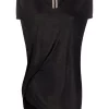 ( Nouvelle Collection ) Rick Owens 09 NERO T-shirt à Encolure Ronde Femme -Rick Owens Soldes 17764624 37391223 600