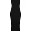 ( Nouvelle Collection ) Rick Owens 09 BLACK Robe-débardeur Nervurée Femme -Rick Owens Soldes 17765471 37349581 600