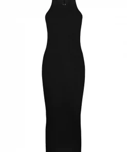 ( Nouvelle Collection ) Rick Owens 09 BLACK Robe-débardeur Nervurée Femme