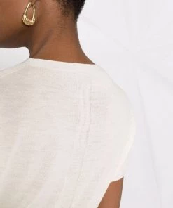 ( Nouvelle Collection ) Rick Owens Haut En Maille à Manches Courtes 21 NATURAL -Rick Owens Soldes 17765479 37348296 600