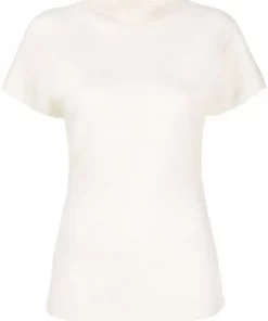 ( Nouvelle Collection ) Rick Owens Haut En Maille à Manches Courtes 21 NATURAL