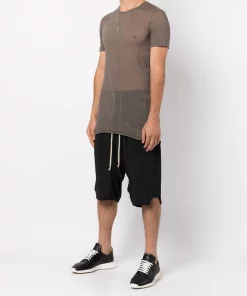 ( Nouvelle Collection ) Rick Owens T-shirt à Coupe Longue Homme -Rick Owens Soldes 17767934 39140738 600
