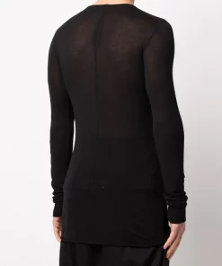 ( Nouvelle Collection ) Rick Owens T-shirt à Effet De Transparence BLACK -Rick Owens Soldes 17782615 37553851 600