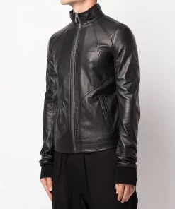 Rick Owens Veste En Cuir à Design à Empiècements 09 BLACK -Rick Owens Soldes 17782797 37553853 600