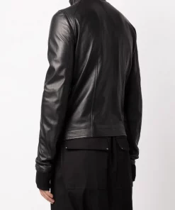 Rick Owens Veste En Cuir à Design à Empiècements 09 BLACK -Rick Owens Soldes 17782797 37556792 600