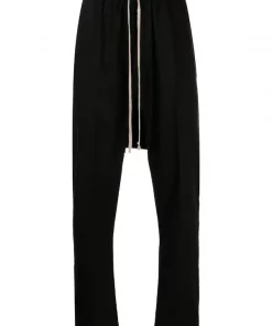 ( Nouvelle Collection ) Rick Owens BLACK Pantalon De Jogging à Coupe Sarouel Homme