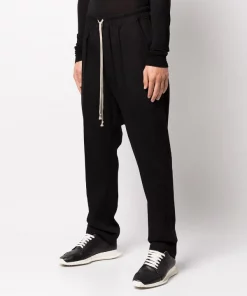 ( Nouvelle Collection ) Rick Owens BLACK Pantalon De Jogging à Coupe Sarouel Homme -Rick Owens Soldes 17783520 37553858 600