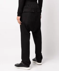 ( Nouvelle Collection ) Rick Owens BLACK Pantalon De Jogging à Coupe Sarouel Homme -Rick Owens Soldes 17783520 37556797 600