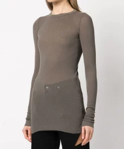 ( Nouvelle Collection ) Rick Owens Haut En Maille Nervurée à Manches Longues 34 DUST -Rick Owens Soldes 17783769 37511943 600