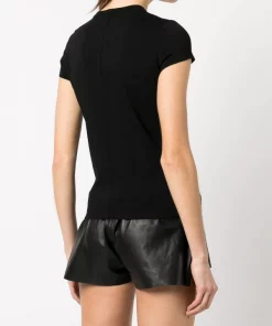 ( Nouvelle Collection ) Rick Owens T-shirt Slim à Col Rond Femme -Rick Owens Soldes 17784102 37511950 600