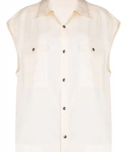 ( Nouvelle Collection ) Rick Owens Surchemise Jumbo à Design Sans Manches Femme