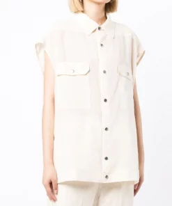 ( Nouvelle Collection ) Rick Owens Surchemise Jumbo à Design Sans Manches Femme -Rick Owens Soldes 17793509 37500754 600