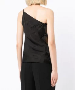 ( Nouvelle Collection ) Rick Owens Haut à Design à Une épaule 09 BLACK -Rick Owens Soldes 17793511 37500761 600