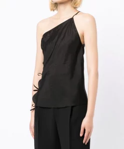 ( Nouvelle Collection ) Rick Owens Haut à Design à Une épaule 09 BLACK -Rick Owens Soldes 17793511 37500762 600