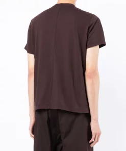 ( Nouvelle Collection ) Rick Owens T-shirt En Maille à Manches Courtes 64 OXBLOOD -Rick Owens Soldes 17794217 37500777 600