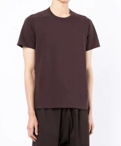 ( Nouvelle Collection ) Rick Owens T-shirt En Maille à Manches Courtes 64 OXBLOOD -Rick Owens Soldes 17794217 37500778 600