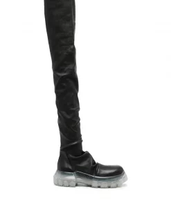 ( Nouvelle Collection ) Rick Owens 90 Cuissardes En Cuir Femme