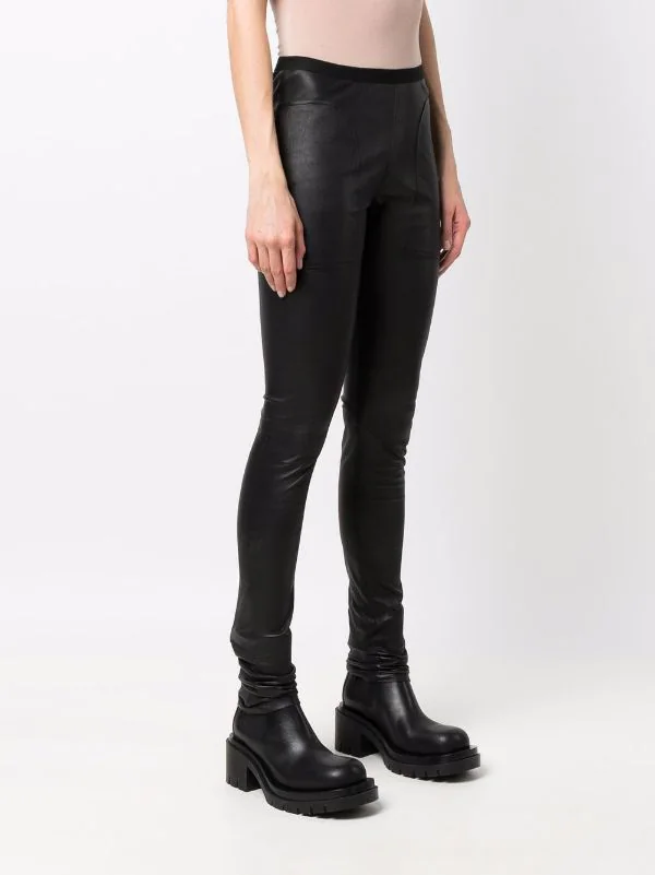 ( Nouvelle Collection ) Rick Owens Legging En Cuir à Empiècements 09 BLACK 5 ( Nouvelle Collection ) Rick Owens Legging En Cuir à Empiècements 09 BLACK – Image 3