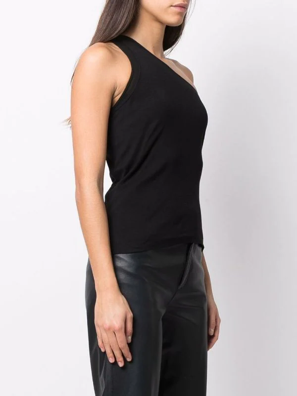 ( Nouvelle Collection ) Rick Owens Débardeur à Design à Une épaule 09 BLACK 5 ( Nouvelle Collection ) Rick Owens Débardeur à Design à Une épaule 09 BLACK – Image 3