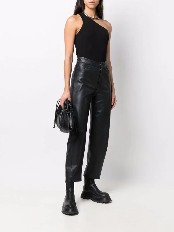 ( Nouvelle Collection ) Rick Owens Débardeur à Design à Une épaule 09 BLACK 4 ( Nouvelle Collection ) Rick Owens Débardeur à Design à Une épaule 09 BLACK – Image 2