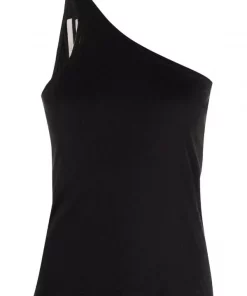 ( Nouvelle Collection ) Rick Owens Débardeur à Design à Une épaule 09 BLACK