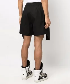 ( Nouvelle Collection ) Rick Owens 09 BLACK Short à Poches Asymétriques Homme -Rick Owens Soldes 17802352 37422044 600