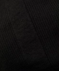 ( Nouvelle Collection ) Rick Owens Robe Nervurée En Laine à Fentes 09 BLACK -Rick Owens Soldes 17814601 37670092 600