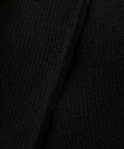 ( Nouvelle Collection ) Rick Owens Robe Nervurée En Laine à Fentes 09 BLACK -Rick Owens Soldes 17814601 37670108 600