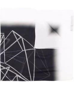 ( Nouvelle Collection ) Rick Owens écharpe à Effet Dégradé 0921 BLACK/NATURAL