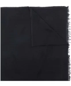 ( Nouvelle Collection ) Rick Owens 09 BLACK écharpe Cot Mega à Bords Francs Homme