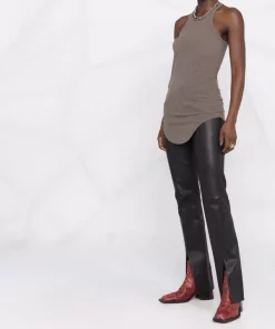 ( Nouvelle Collection ) Rick Owens Débardeur En Maille Nervurée Femme -Rick Owens Soldes 17816642 37618558 600