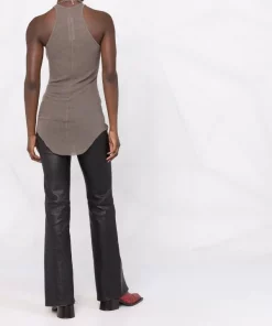 ( Nouvelle Collection ) Rick Owens Débardeur En Maille Nervurée Femme -Rick Owens Soldes 17816642 37621022 600