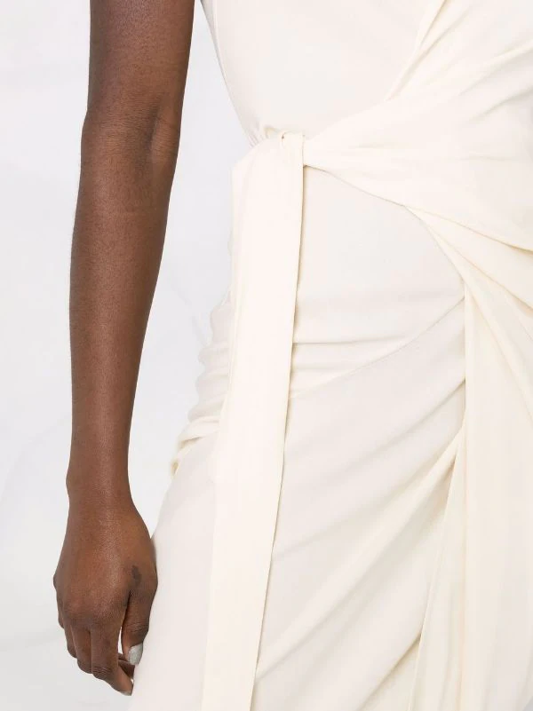 ( Nouvelle Collection ) Rick Owens Robe Ceinturée à Col V 21 NATURAL 7 ( Nouvelle Collection ) Rick Owens Robe Ceinturée à Col V 21 NATURAL – Image 5