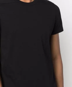( Nouvelle Collection ) Rick Owens T-shirt En Coton Biologique 09 BLACK -Rick Owens Soldes 17816700 37627809 600