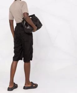 ( Nouvelle Collection ) Rick Owens Bermuda à Lien De Resserrage 09 BLACK -Rick Owens Soldes 17817348 37618802 600