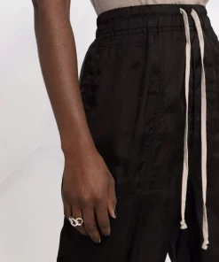 ( Nouvelle Collection ) Rick Owens Bermuda à Lien De Resserrage 09 BLACK -Rick Owens Soldes 17817348 37621083 600