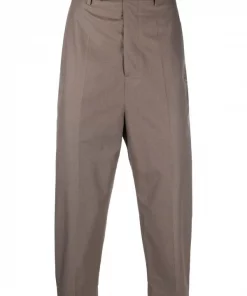 ( Nouvelle Collection ) Rick Owens Pantalon De Costume Crop Homme