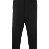 ( Nouvelle Collection ) Rick Owens 09 BLACK Pantalon De Costume Crop Homme -Rick Owens Soldes 17818155 37508741 600