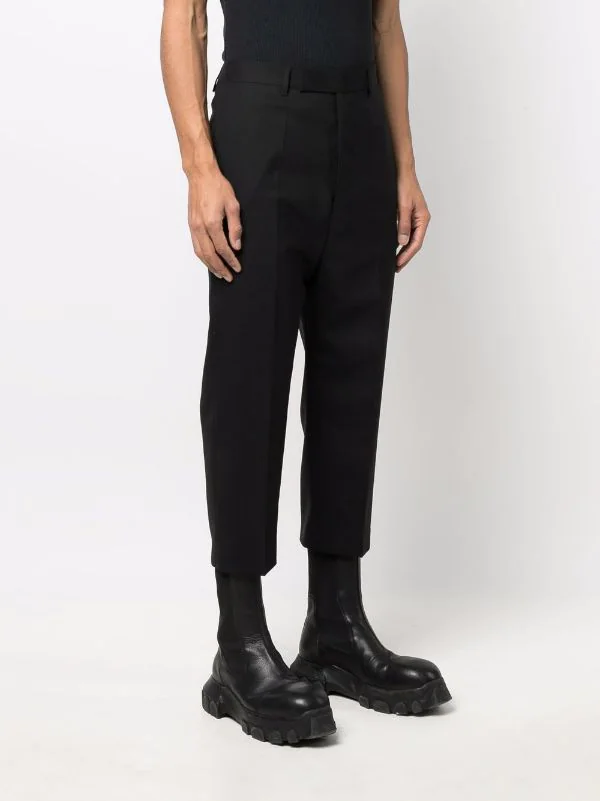 ( Nouvelle Collection ) Rick Owens 09 BLACK Pantalon De Costume Crop Homme 5 ( Nouvelle Collection ) Rick Owens 09 BLACK Pantalon De Costume Crop Homme – Image 3
