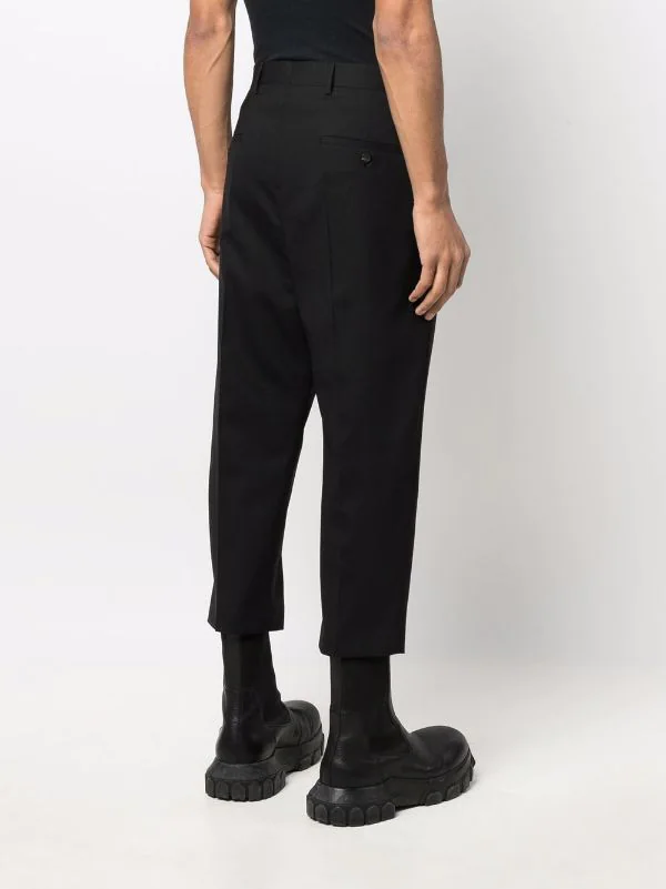 ( Nouvelle Collection ) Rick Owens 09 BLACK Pantalon De Costume Crop Homme 6 ( Nouvelle Collection ) Rick Owens 09 BLACK Pantalon De Costume Crop Homme – Image 4