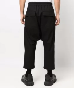 Rick Owens Pantalon Sarouel à Taille à Lien De Resserrage 09 BLACK -Rick Owens Soldes 17818156 37809155 600