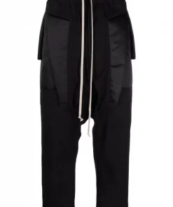 Rick Owens Pantalon Sarouel à Taille à Lien De Resserrage 09 BLACK