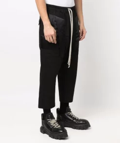 Rick Owens Pantalon Sarouel à Taille à Lien De Resserrage 09 BLACK -Rick Owens Soldes 17818156 37809179 600
