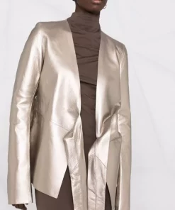 ( Nouvelle Collection ) Rick Owens Veste Métallisée à Design Portefeuille Femme -Rick Owens Soldes 17818159 37486580 600