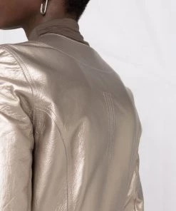 ( Nouvelle Collection ) Rick Owens Veste Métallisée à Design Portefeuille Femme -Rick Owens Soldes 17818159 37486594 600