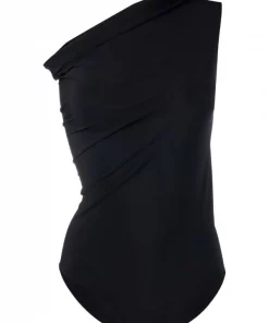 ( Nouvelle Collection ) Rick Owens 09 BLACK Maillot De Bain Asymétrique à Une épaule Femme