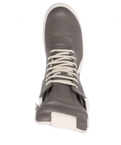 ( Nouvelle Collection ) Rick Owens 34111 DUST MILK MILK Baskets Montantes Geobasket Homme -Rick Owens Soldes 17821786 37525113 600